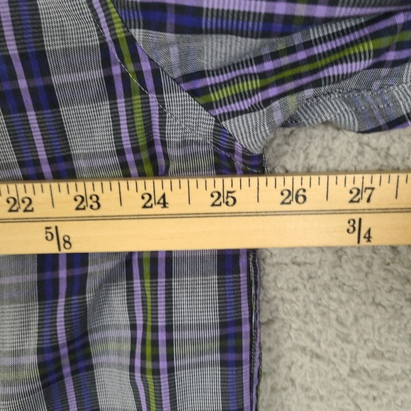 Alan Flusser Shirt Mens XL Purple Long Sleeve Button Down Cotton - Picture 11 of 14